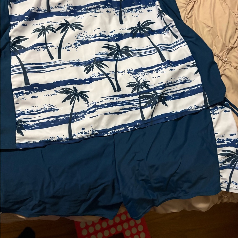 Bathing suit , never worn . It’s a 2 piece with a matching bottom. - Picture 8 of 8